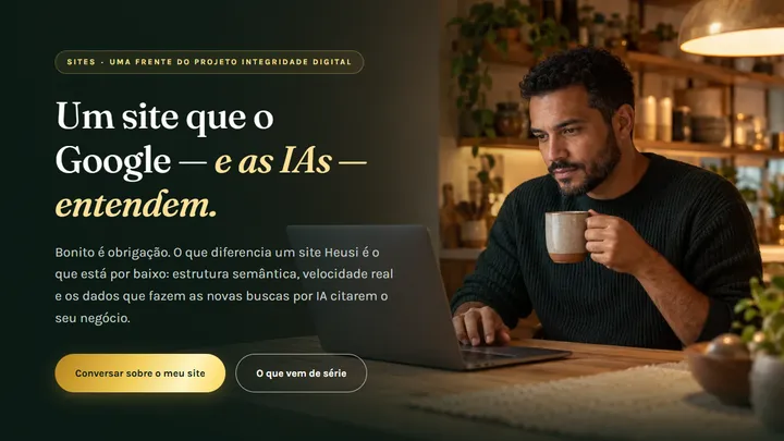 A página de Sites