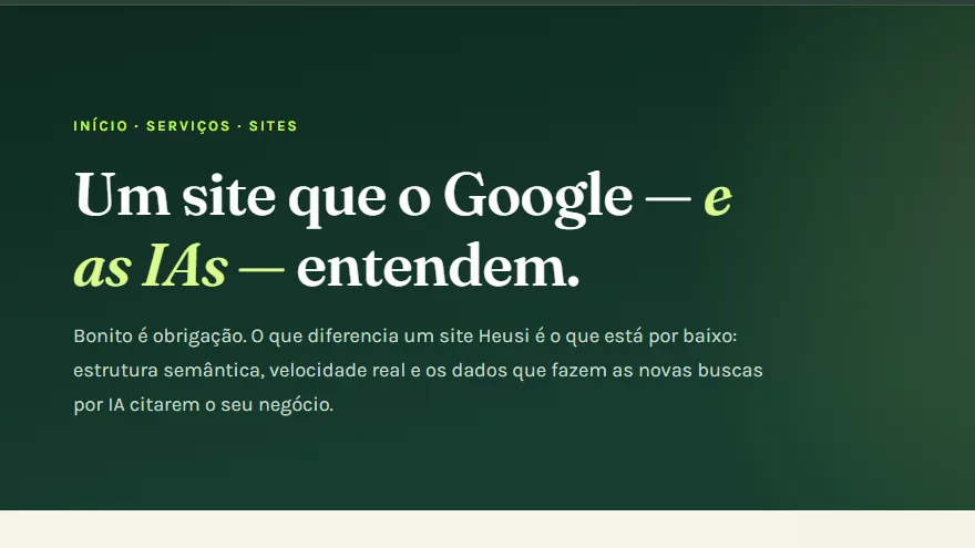 Um site que o Google e as IAs entendem